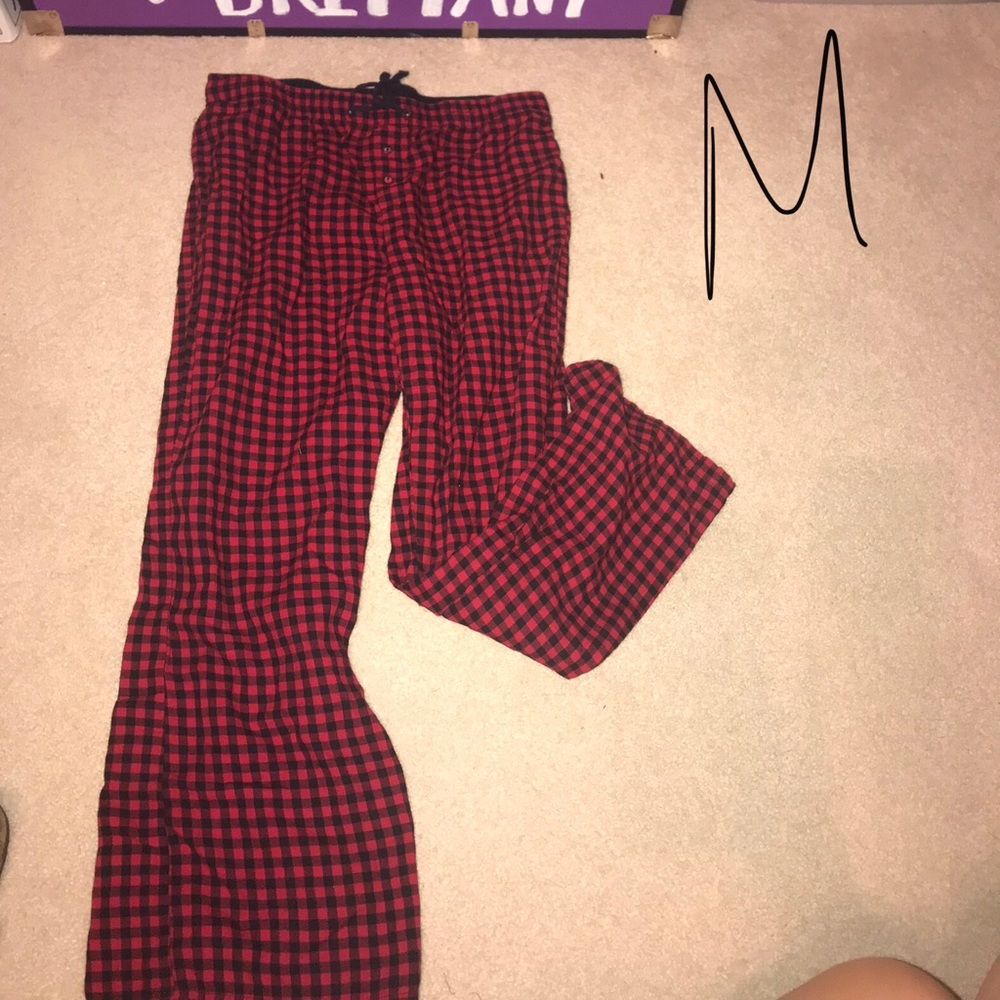Red plaid pants
